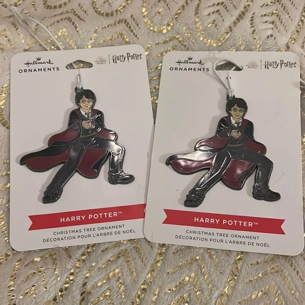 Harry potter ornaments metal x2 hallmark 2022 charm fob